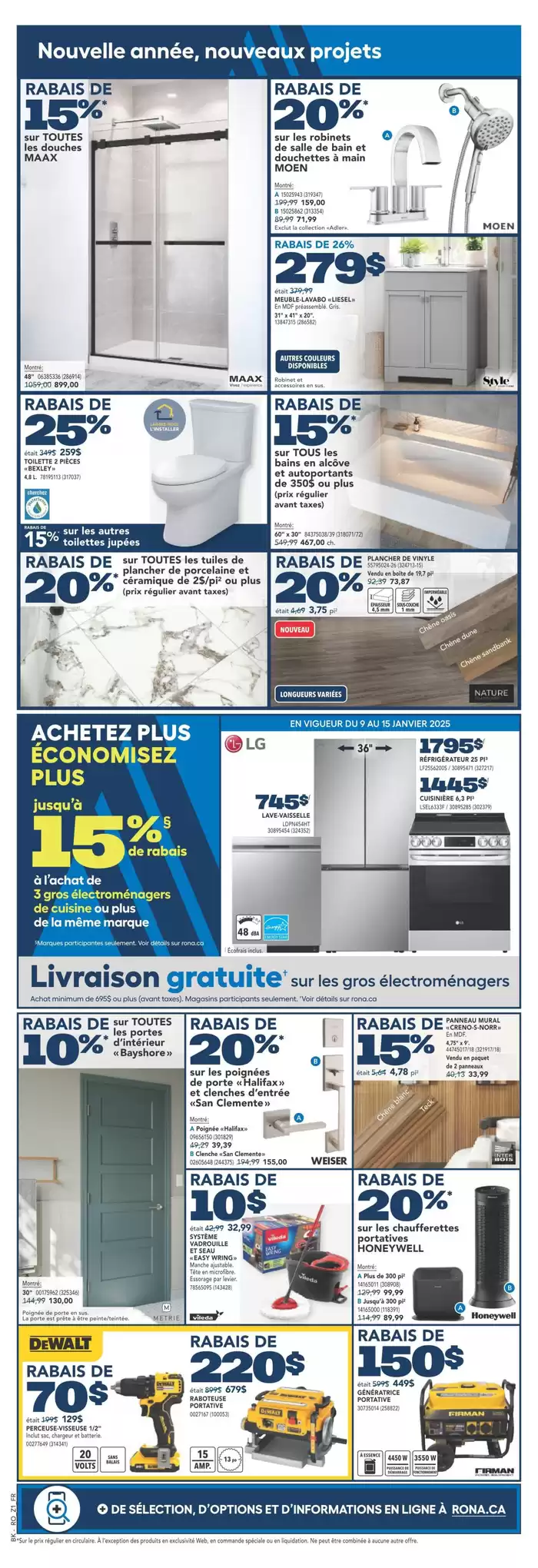 RONA catalogue in Gaspé | Exclusive deals for our customers | 2025-01-09 - 2025-01-15