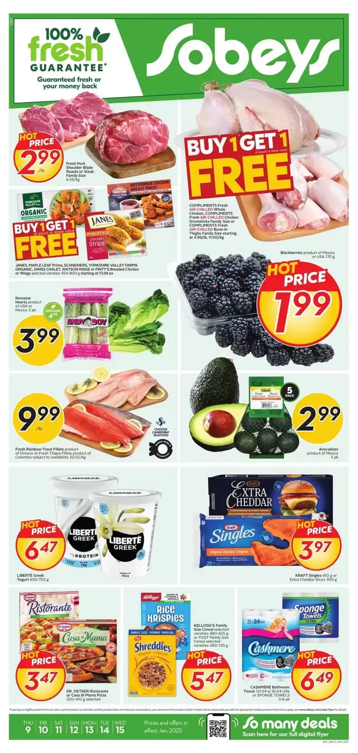 Sobeys catalogue in Calgary | Exclusive deals and bargains | 2025-01-09 - 2025-01-15