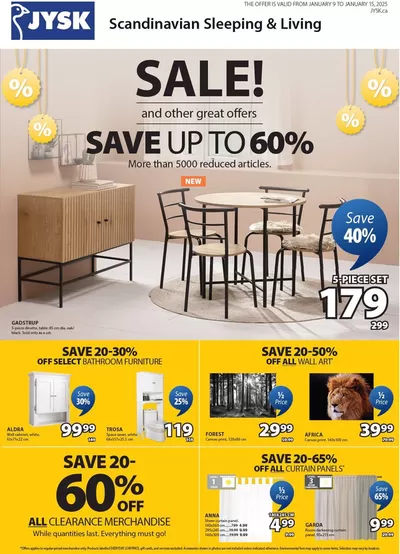 Home & Furniture offers in Bowmanville | This week's offer Flyer in JYSK | 2025-01-09 - 2025-01-16