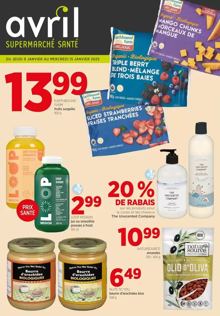 Avril catalogue in Montreal | Weekly Specials | 2025-01-09 - 2025-01-15