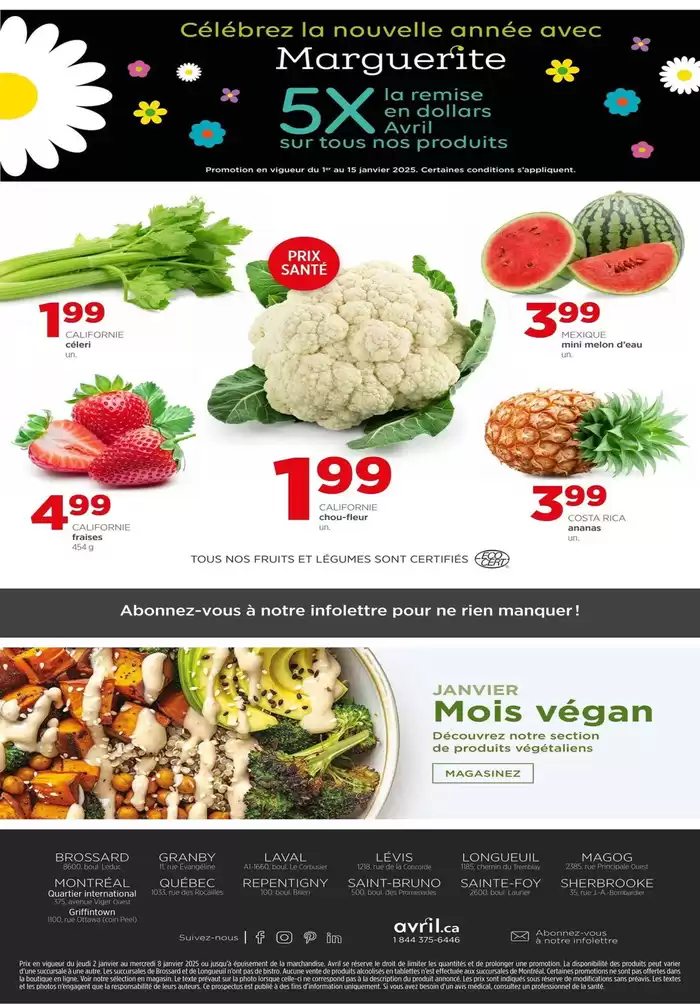 Avril catalogue in Montreal | Weekly Specials | 2025-01-09 - 2025-01-15