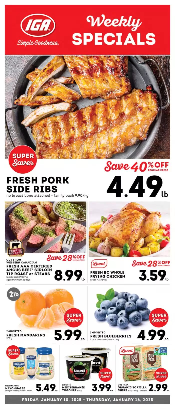 Market Place IGA catalogue in Coquitlam | Market Place IGA weekly flyer | 2025-01-10 - 2025-01-16