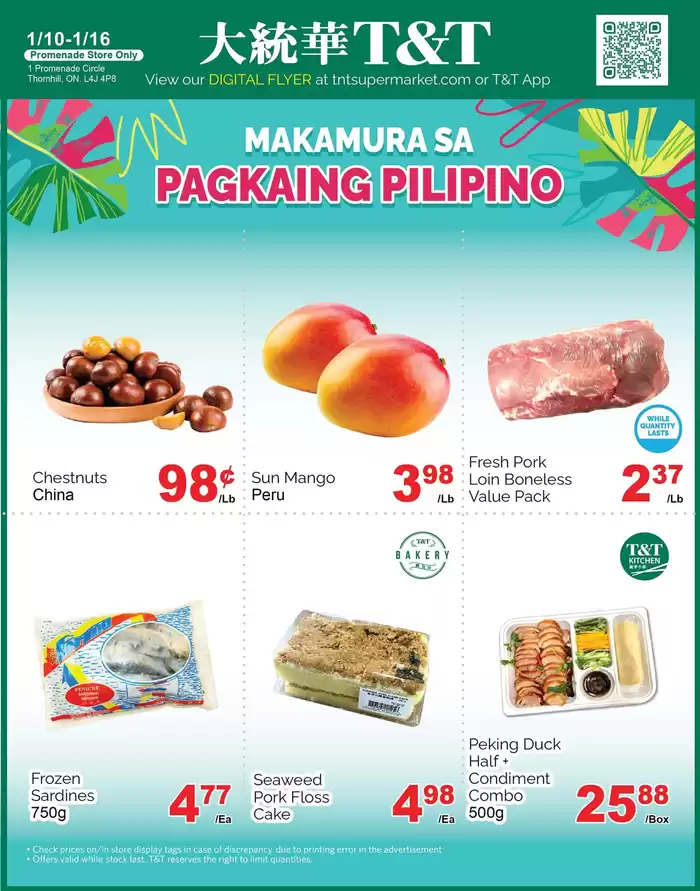 T&T Supermarket catalogue in Markham | Attractive special offers for everyone | 2025-01-10 - 2025-01-16