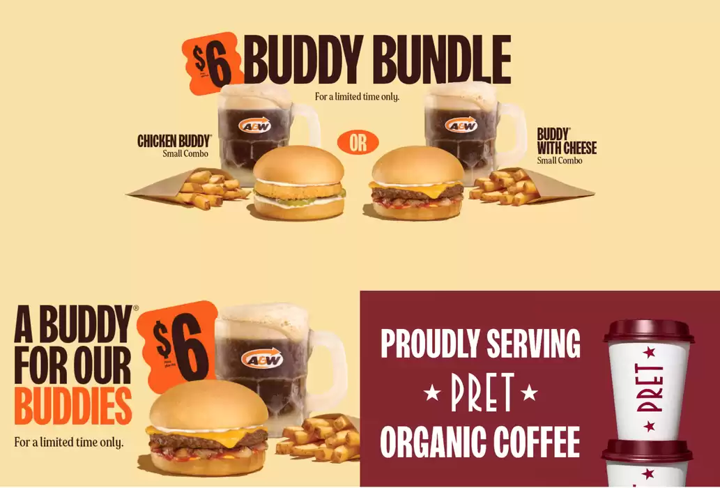 A&W catalogue in Toronto | $6 Buddy Bundle | 2025-01-10 - 2025-01-24