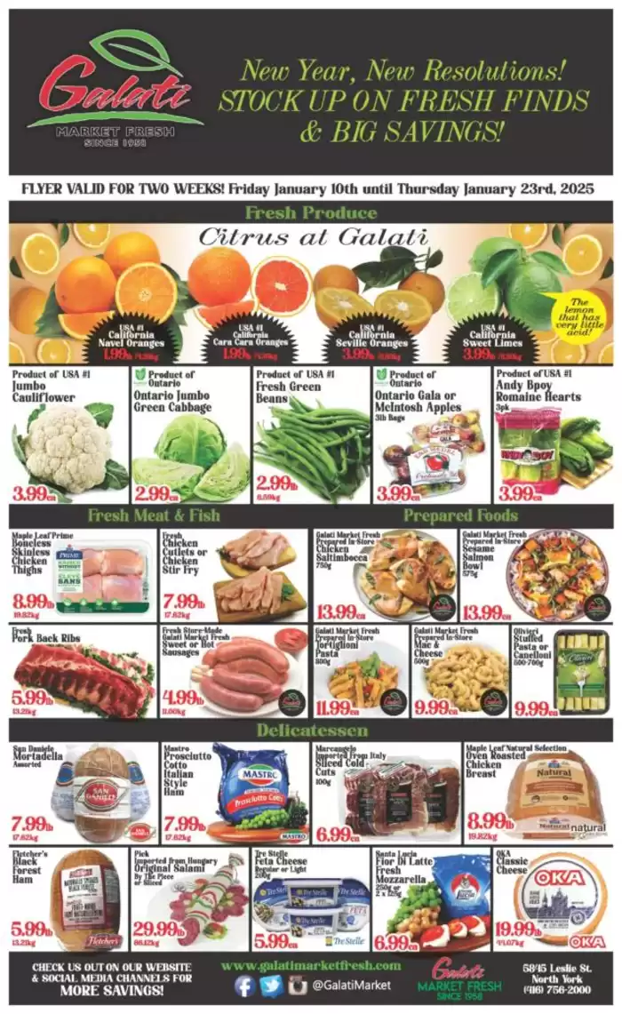 Galati Market Fresh catalogue in North York | Amazing Discounts | 2025-01-10 - 2025-01-23