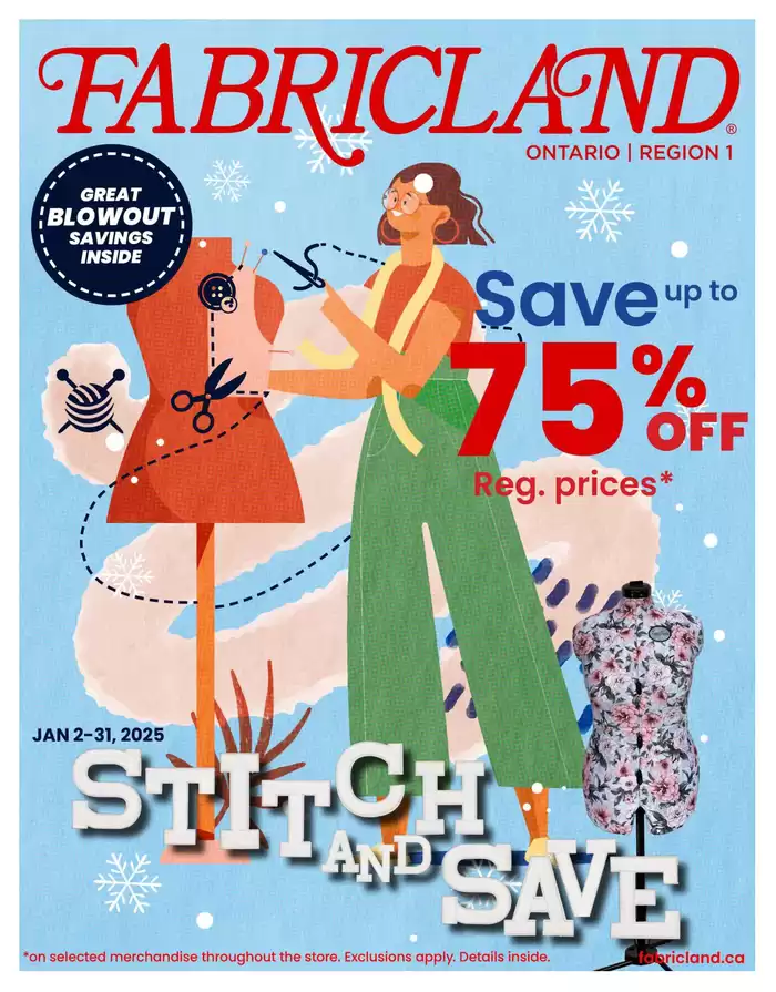 Fabricland catalogue in Kitchener | Flyer | 2025-01-02 - 2025-01-31