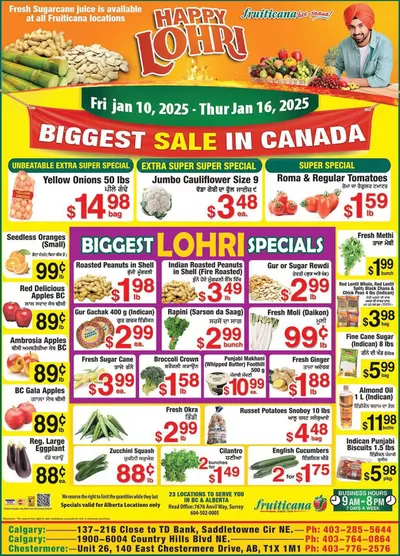 Fruiticana catalogue in Coquitlam | Fruiticana flyer | 2025-01-11 - 2025-01-18