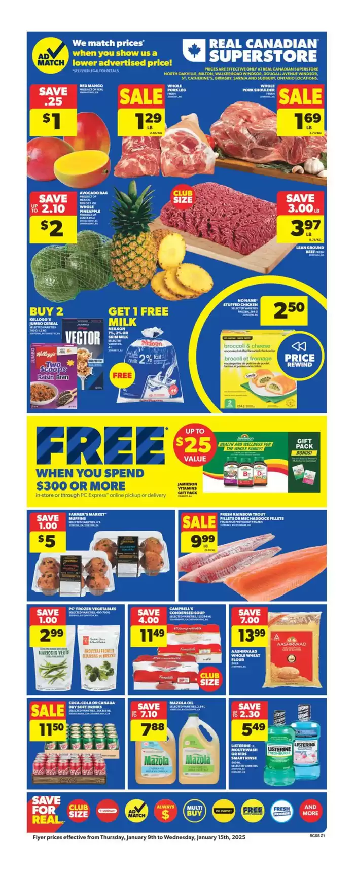 Real Canadian Superstore catalogue in Toronto | Weekly Flyer | 2025-01-09 - 2025-01-15