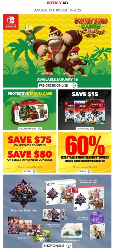 Electronics offers in Drummondville | Game Stop Weekly ad in Game Stop | 2025-01-10 - 2025-01-16