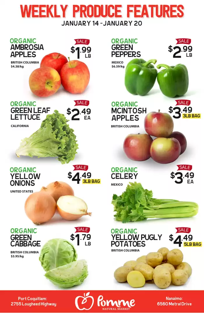 Pomme Natural Market catalogue in Coquitlam | Weekly Produce Features | 2025-01-14 - 2025-01-20