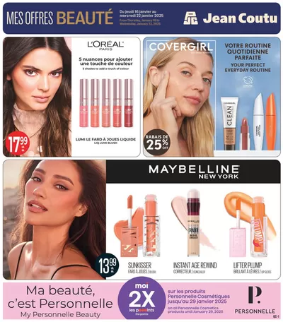 Jean Coutu catalogue in CAP-AUX-MEULES | Cosmetics Insert | 2025-01-16 - 2025-01-22