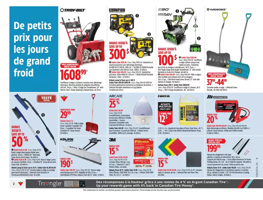 Canadian Tire catalogue in Montréal-Est | Current bargains and offers | 2025-01-16 - 2025-01-22