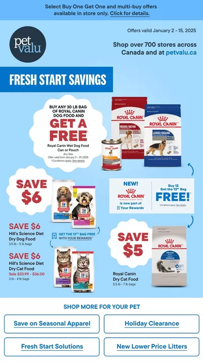 Grocery offers in Berwick | Fresh Start Savings in Petvalu | 2025-01-14 - 2025-01-15