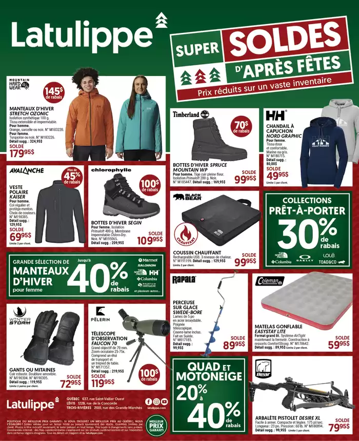 Latulippe catalogue in Quebec | Super Soldes D'apres Fetes | 2025-01-14 - 2025-01-31