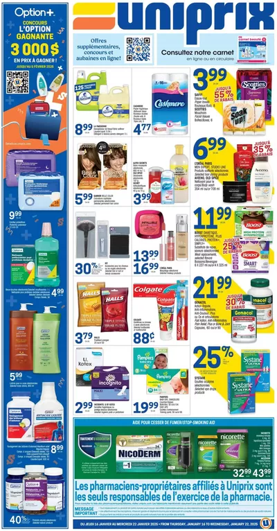 Pharmacy & Beauty offers in Saint-Hyacinthe | Current bargains and offers in Uniprix | 2025-01-16 - 2025-01-22