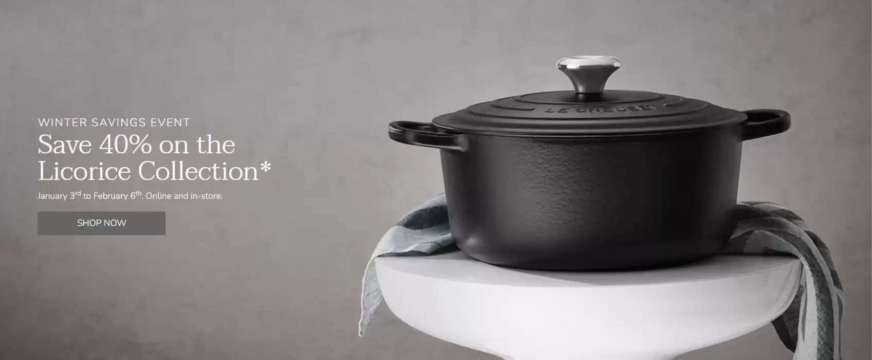 Le Creuset catalogue in North York | Save 40% on the Licorice Collection | 2025-01-15 - 2025-02-06