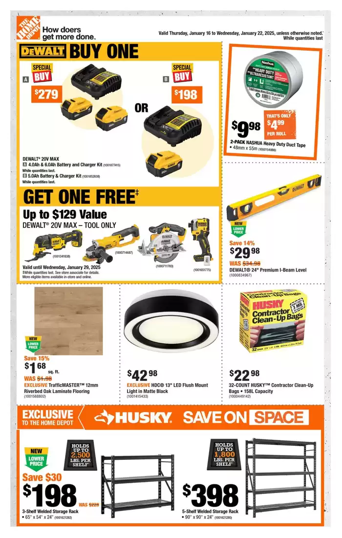 Home Depot catalogue in Bradford West Gwillimbury | Weekly Flyer_CP | 2025-01-16 - 2025-01-22