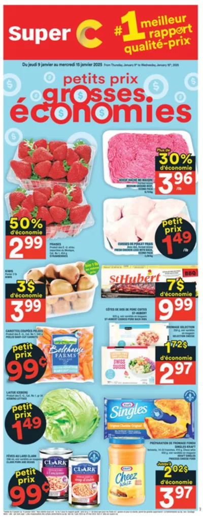 Grocery offers in Carignan | Circulaire in Super C | 2025-01-09 - 2025-01-15