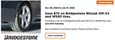 Automotive offers in Tisdale | Save $75 On Tires in Kal Tire | 2025-01-15 - 2025-01-31