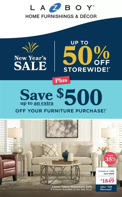 Home & Furniture offers in Deux-Montagnes | Up To 50% Off in La Z Boy | 2025-01-15 - 2025-01-15