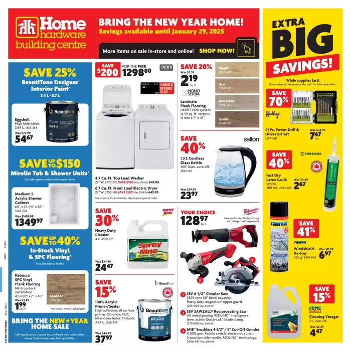 Home Hardware catalogue in Shawville QC | Wide range of offers | 2025-01-16 - 2025-01-29