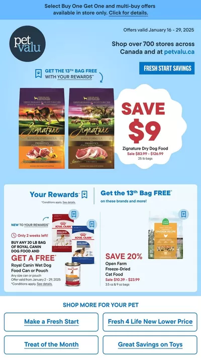 Grocery offers in Dégelis | Current deals and offers in Petvalu | 2025-01-16 - 2025-01-29