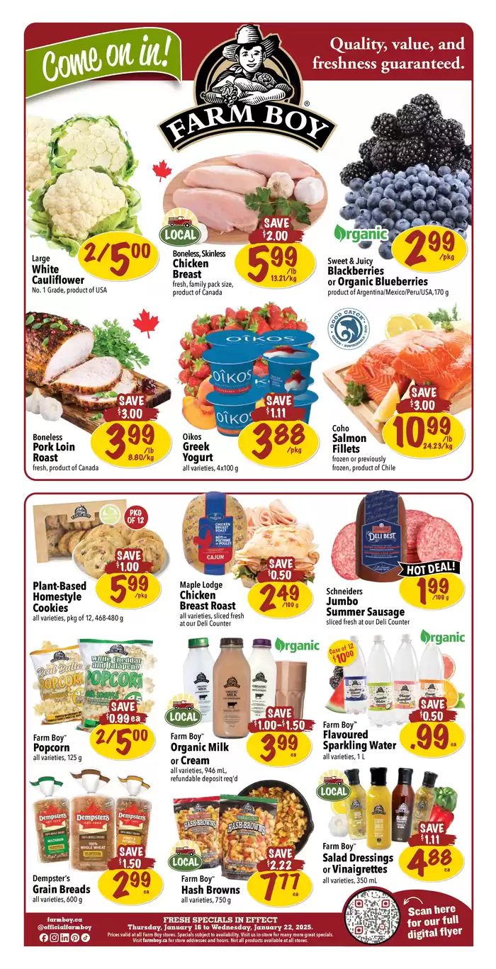 Farm Boy catalogue in Ottawa | Farm Boy weekly flyer | 2025-01-16 - 2025-01-22