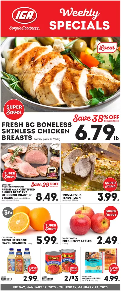 Grocery offers in VALEMOUNT | Market Place IGA weekly flyer in Market Place IGA | 2025-01-17 - 2025-01-23