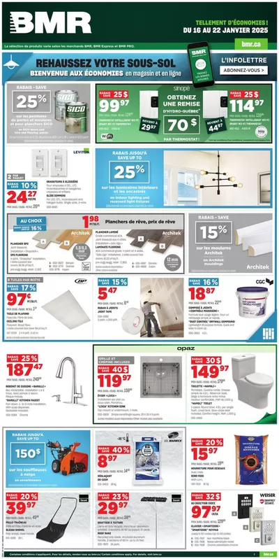 Garden & DIY offers in La Pocatière | Weekly Ad in BMR | 2025-01-16 - 2025-01-22