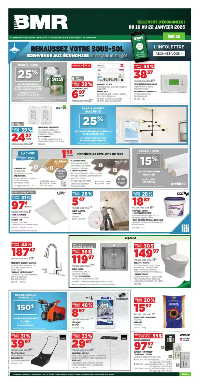 BMR catalogue in Trois-Rivières | Wide range of offers | 2025-01-16 - 2025-01-22