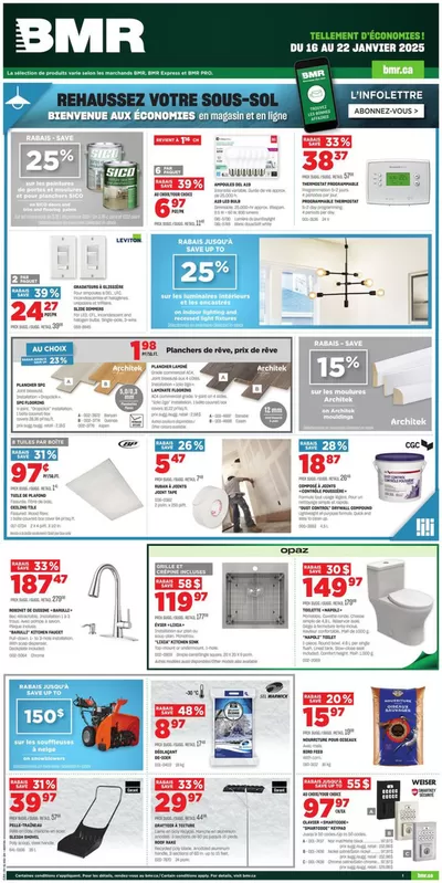 Garden & DIY offers in La Pocatière | Wide range of offers in BMR | 2025-01-16 - 2025-01-22