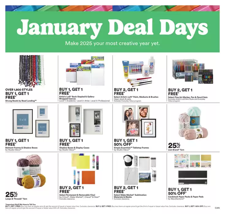 Michaels catalogue in Lloydminster | 1/17 Weekly Ad Canada | 2025-01-17 - 2025-01-23