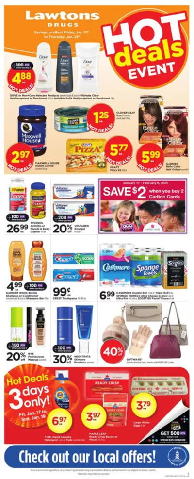 Pharmacy & Beauty offers in Halifax | Weekly Ad in Lawtons Drugs | 2025-01-17 - 2025-01-23