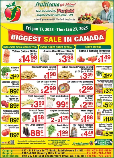 Fruiticana catalogue in Edmonton | Fruiticana flyer | 2025-01-18 - 2025-01-25