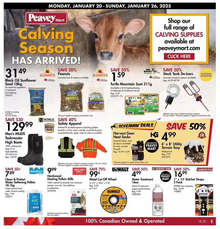 Peavey Mart catalogue | Calving Season | 2025-01-20 - 2025-01-26