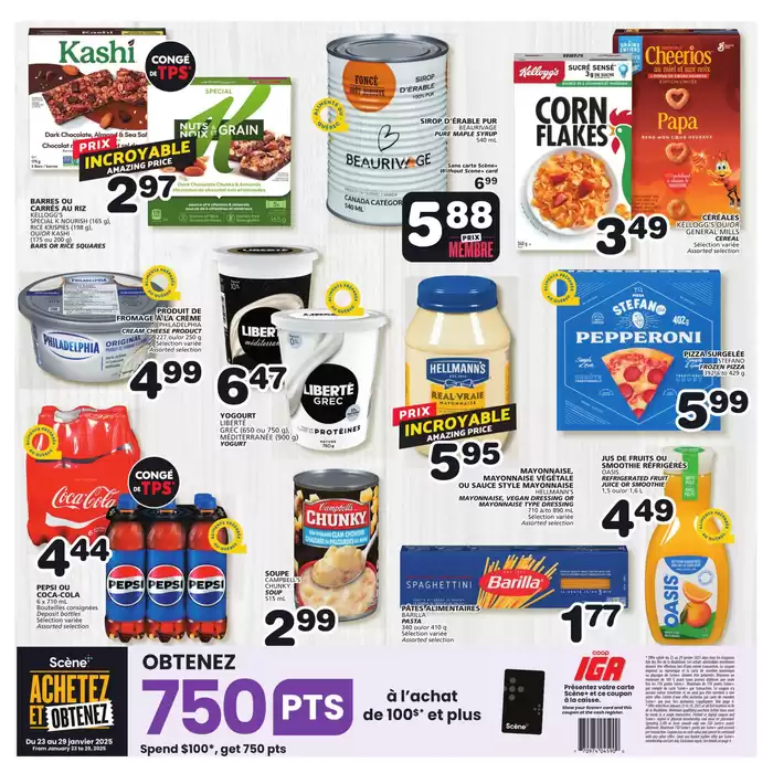 IGA catalogue in Montreal | Current bargains and offers | 2025-01-23 - 2025-01-29