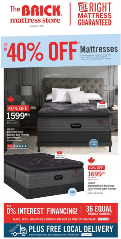 Home & Furniture offers in Markham | Brick Mattress Store in The Brick | 2025-01-14 - 2025-01-29