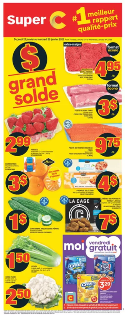 Grocery offers in Sherbrooke QC | Wide range of offers in Super C | 2025-01-23 - 2025-01-29