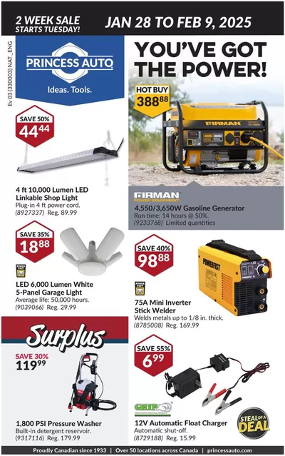 Garden & DIY offers in Porters Lake | Discounts and promotions in Princess Auto | 2025-01-28 - 2025-02-09