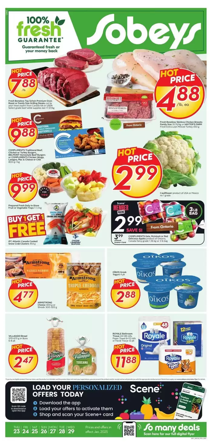 Sobeys catalogue in Corner Brook | Current bargains and offers | 2025-01-23 - 2025-01-29