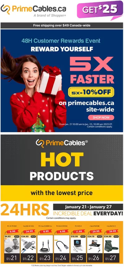 Electronics offers in Baie-Comeau | Hot Products in Primecables | 2025-01-22 - 2025-01-28