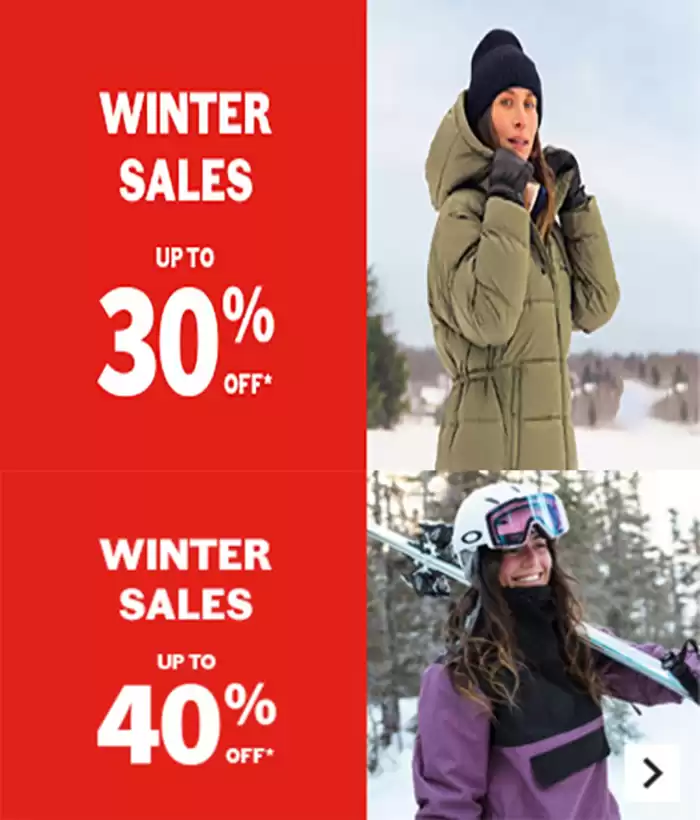 Sports Experts catalogue in Baie-Comeau | Winter Sale Up To 40% Off | 2025-01-22 - 2025-02-05