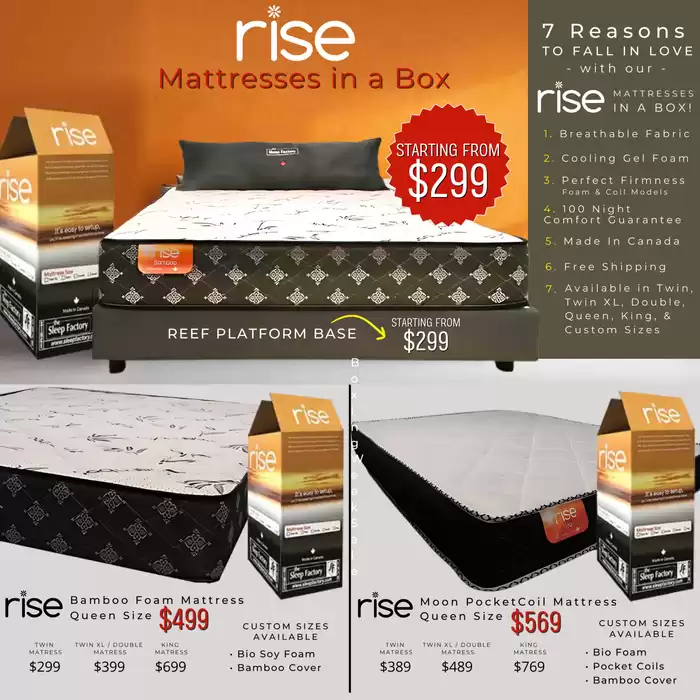 The Sleep Factory catalogue in Charlottetown (Prince Edward Island) | Current deals and offers | 2025-01-22 - 2025-02-05