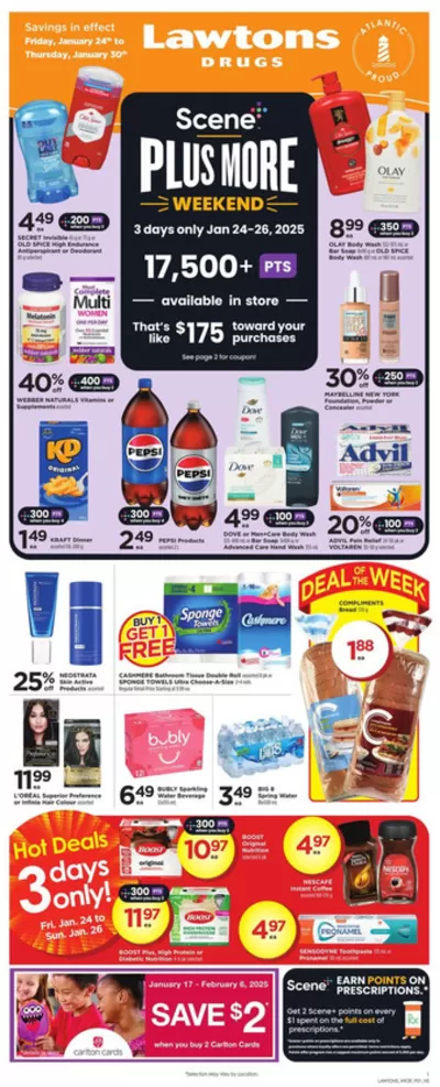 Pharmacy & Beauty offers in Moncton | Great discounts on selected products in Lawtons Drugs | 2025-01-24 - 2025-01-30