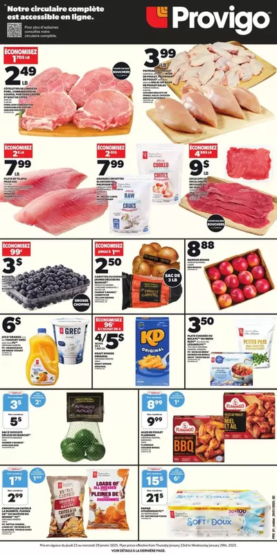 Grocery offers in RIVIERE AU RENARD | Provigo weekly flyer in Provigo | 2025-01-23 - 2025-01-29