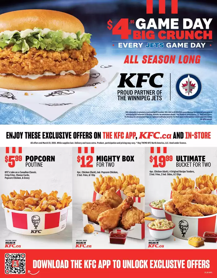 KFC catalogue in Winnipeg | KFC NEW MENU | 2025-01-24 - 2025-03-23