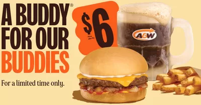 Restaurants offers in Atholville | $6 Buddy Bundle in A&W | 2025-01-27 - 2025-02-10