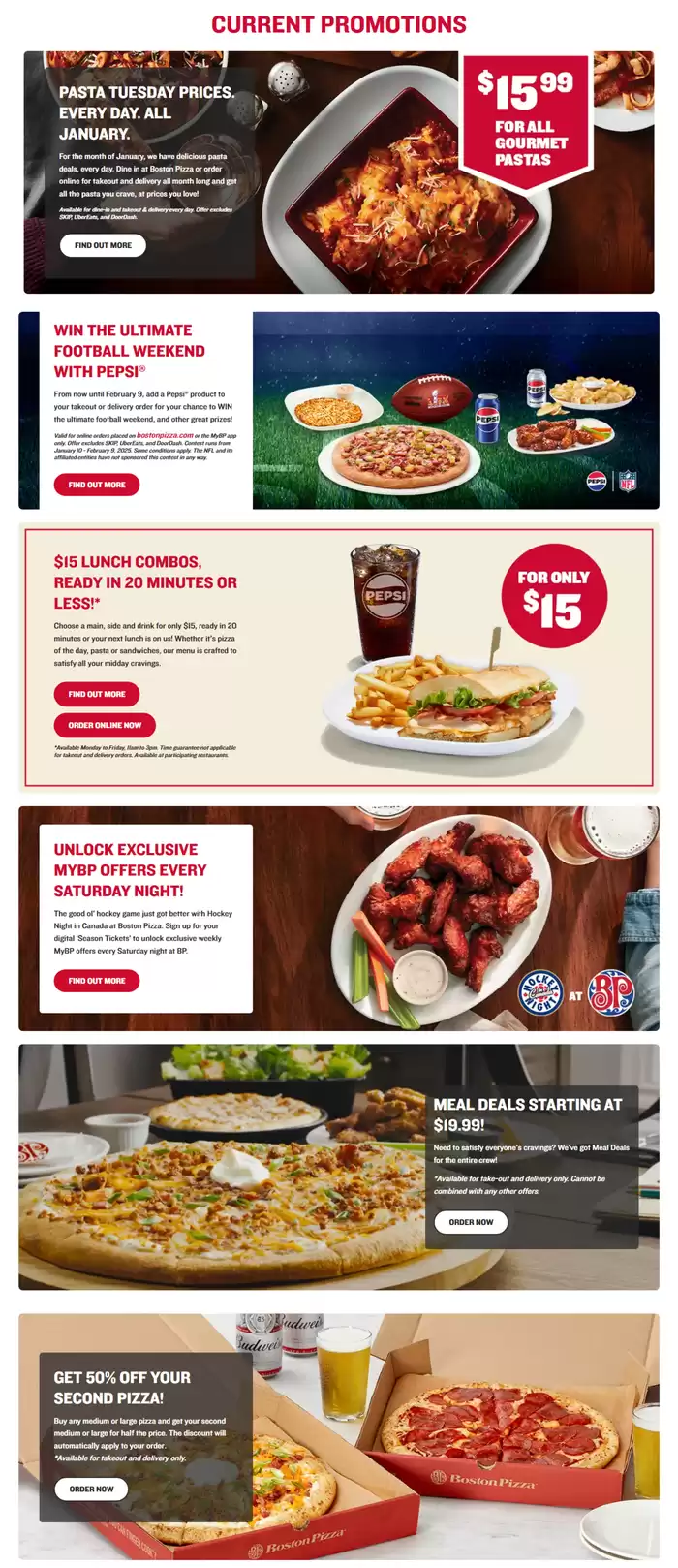 Boston Pizza catalogue in Fort McMurray | CURRENT PROMOTIONS | 2025-01-27 - 2025-02-10