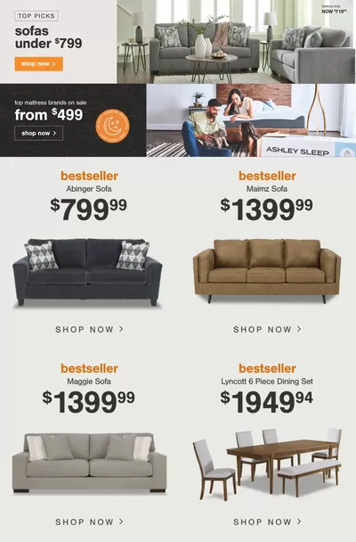 Home & Furniture offers in Abbotsford | Current deals and offers in Ashley Furniture | 2025-01-29 - 2025-02-12