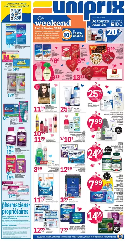 Pharmacy & Beauty offers in La Pocatière | Uniprix Weekly ad in Uniprix | 2025-01-30 - 2025-02-05